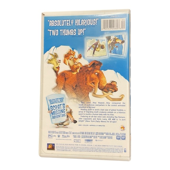 Ice Age VHS Video Tape Bonus Short Scrats Missing Adventures Clamshell - Picture 2 of 2
